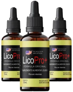 Conjunto com 3 frascos de Licopro, ideal para um cuidado prolongado com a saúde da próstata e o alívio do desconforto urinário