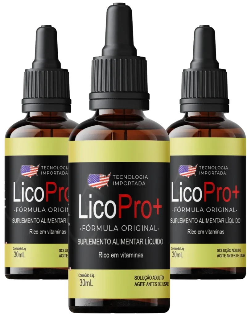 Conjunto com 3 frascos de Licopro, ideal para um cuidado prolongado com a saúde da próstata e o alívio do desconforto urinário