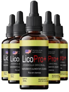 Kit com 5 frascos de Licopro, a solução completa para apoiar a saúde masculina de forma contínua e econômica